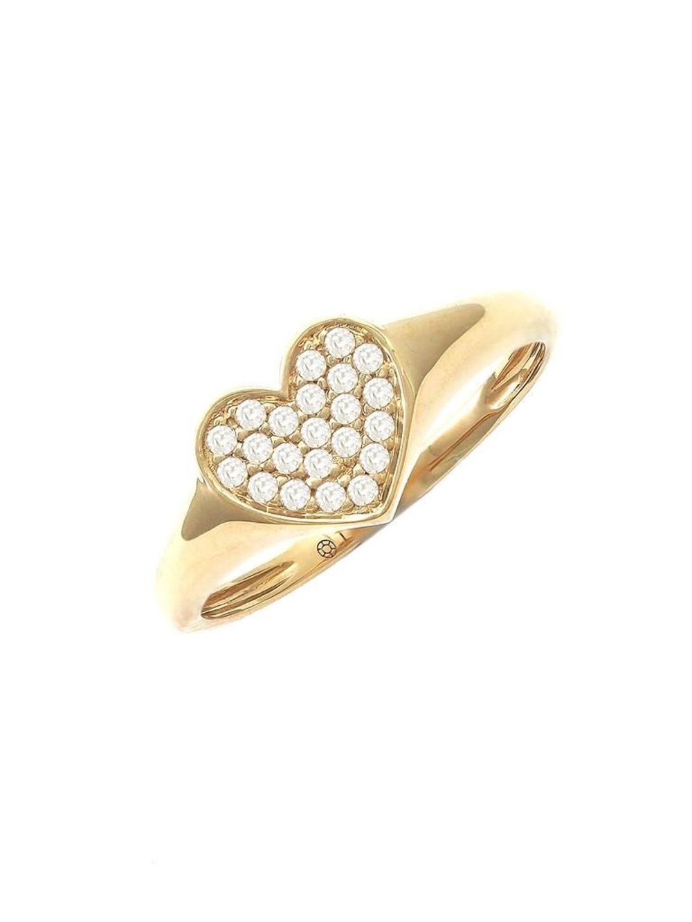 14K Real Solid Yellow Gold Natural Diamond Ring 0.15ctw Size 6.5